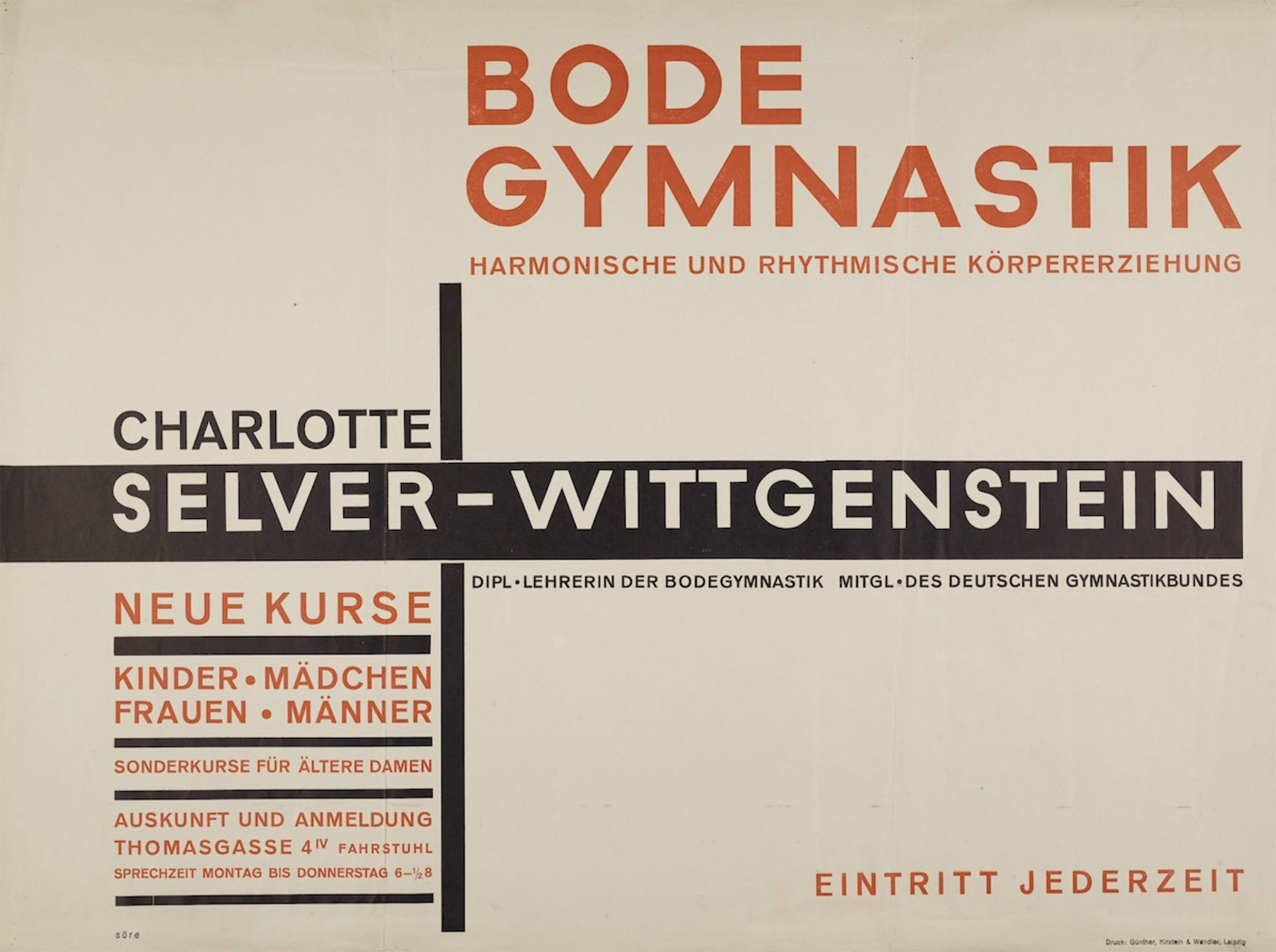 Söre Popitz poster design 1930 Bauhaus Dessau Foundation